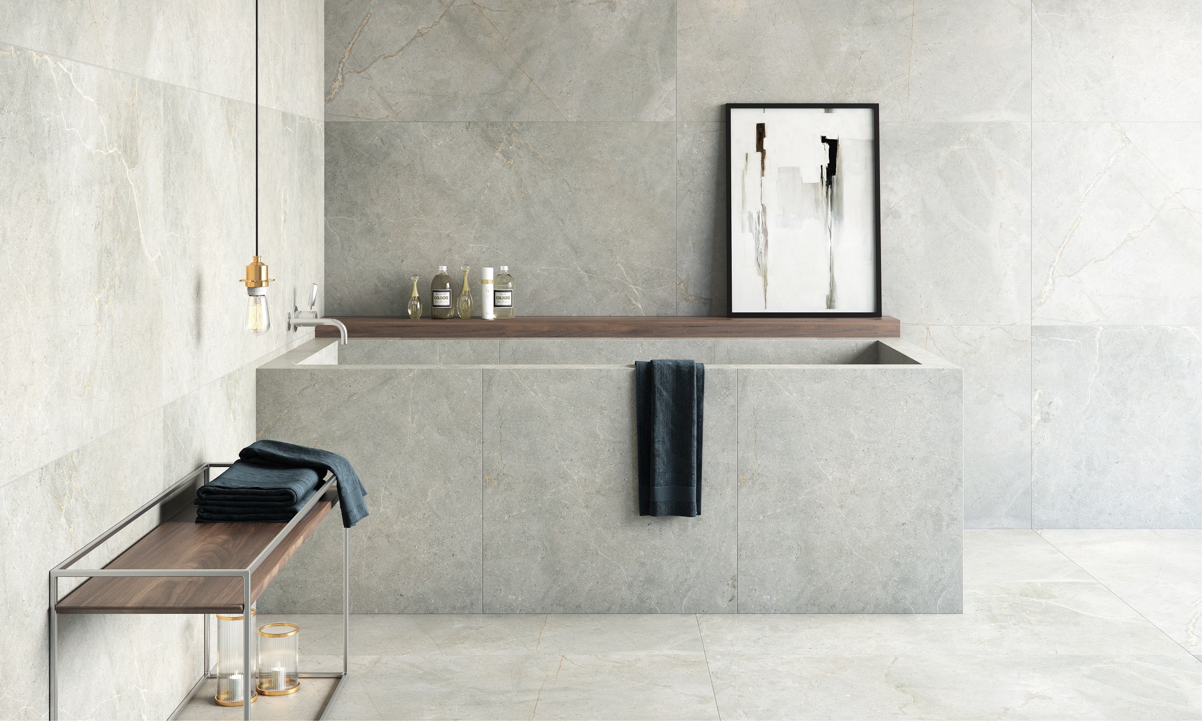 Villagres - Linha <strong>Etruscan</strong>: o design etrusco, conhecido pelo detalhamento de suas obras de arte e pelo refinamento da lapidação de suas pedras preciosas, foi inspiração para criação dessa linha de porcelanato. O mármore em tons acinzentados com veios claros,valorizado pelo polimento touch em textura fosco ou de alto brilho, trazem elegância para ambientes internos.